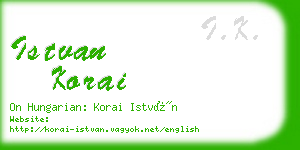 istvan korai business card